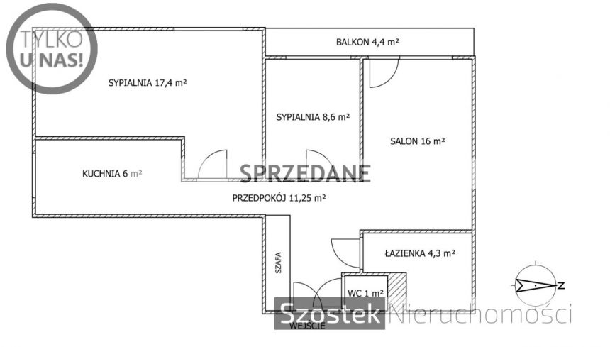 Częstochowa Śródmieście, 435 000 zł, 64.55 m2, z balkonem miniaturka 19