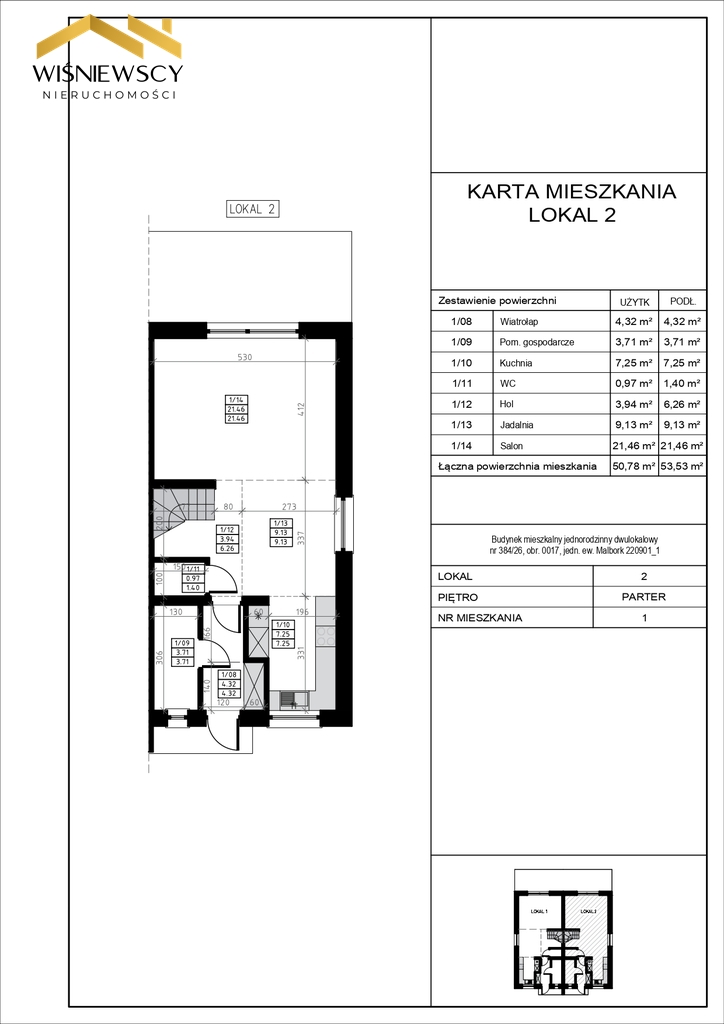 Bliźniak Malbork 100 m2, dz. 514 m2, Rezerwacja miniaturka 3