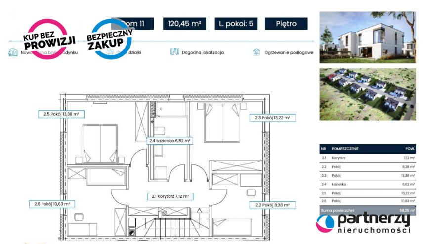 Żukowo, 949 000 zł, 120.45 m2, bliźniak miniaturka 17