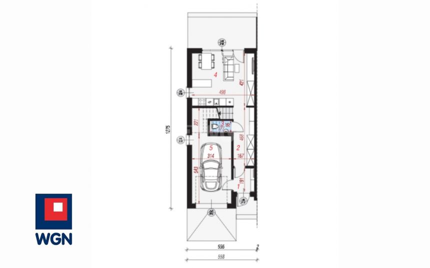 Polkowice, 549 000 zł, 136.11 m2, stan surowy zamknięty miniaturka 11