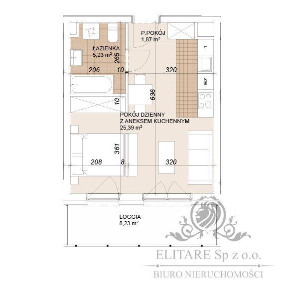 Mieszkanie  32,49 z możliwością wydzielnia sypialni/duża loggia/Wrocław Szczepin miniaturka 9