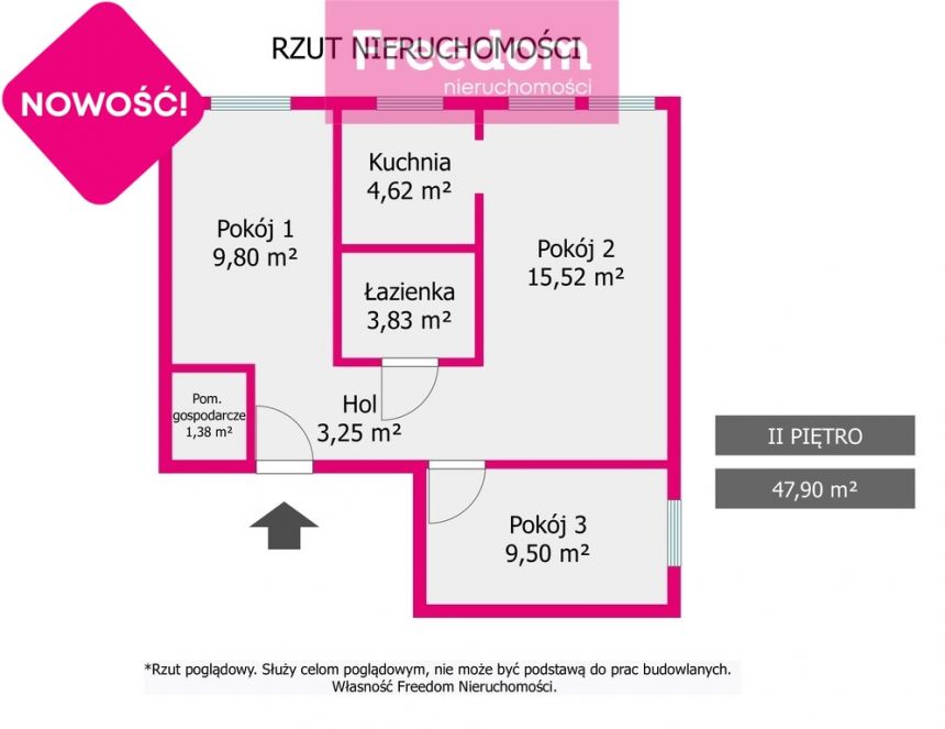 Mieszkanie 48 m2 w bardzo dobrej lokalizacji miniaturka 11