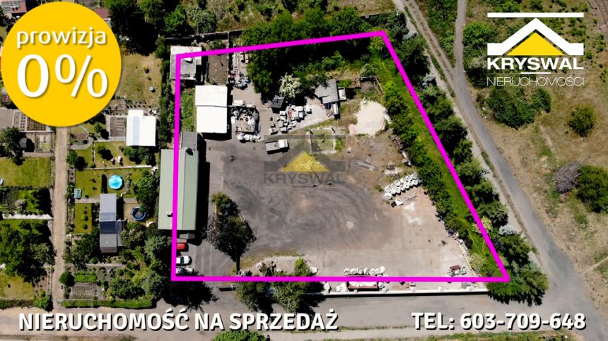 DZIAŁKA PRZEMYSŁOWA  Z BUDYNKAMI PRZY GRANICY miniaturka 1