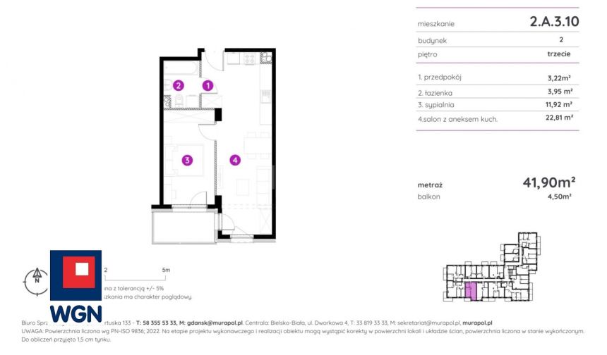 Gdańsk Siedlce, 596 408 zł, 37.09 m2, do wykończenia miniaturka 3
