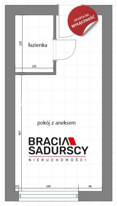 Kraków Dębniki, 430 000 zł, 23.65 m2, bez prywatnego miejsca parkingowego
