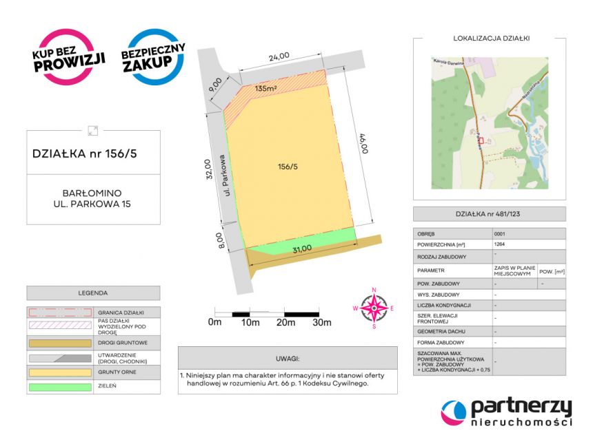 Barłomino, 170 000 zł, 12.64 ar, budowlana miniaturka 2