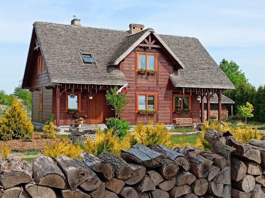Wyjątkowa nieruchomość, dom drewniany w Janczewie miniaturka 1