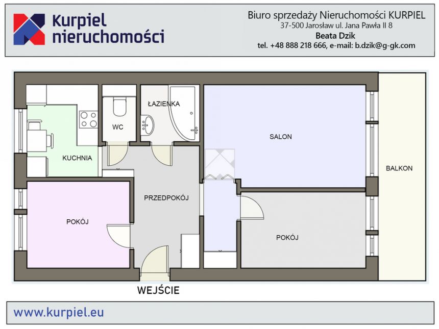 Zasanie mieszkanie dla rodziny 3 pokoje balkon miniaturka 15