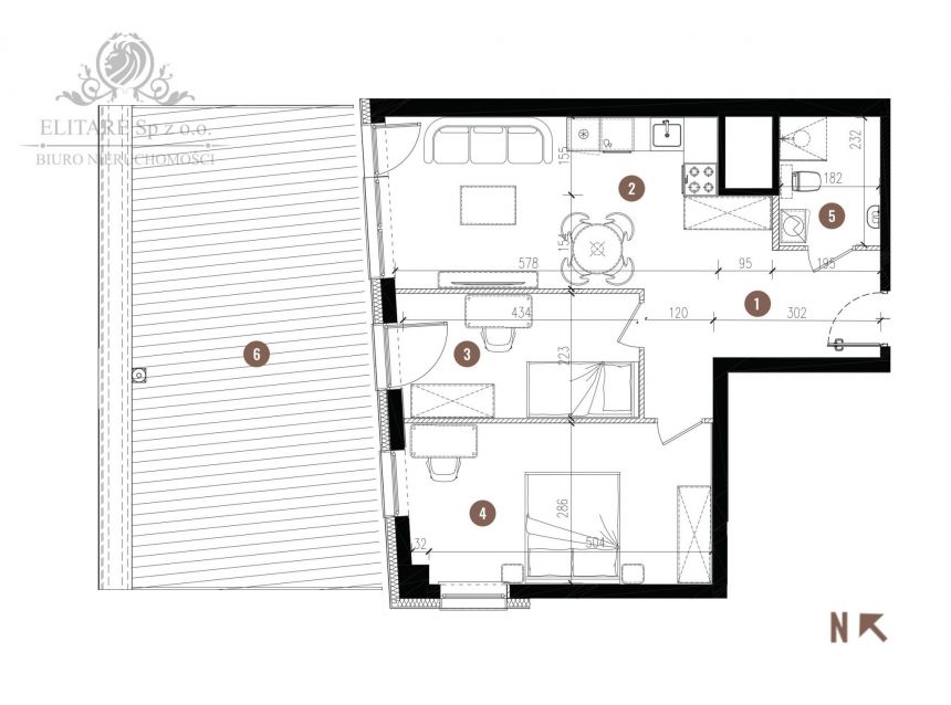 Apartament 56,56m2 ,3 pok. w stanie deweloperskim, inwestycja GOTOWA/Stare Miast miniaturka 6