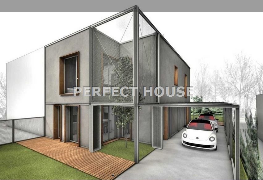 działka pod bliźniak z modernistycznym projektem - zdjęcie 1