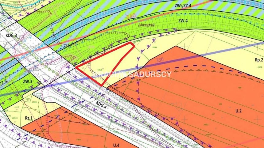 Kraków Bielany, 495 000 zł, 17.56 ar, woda powyżej 100m miniaturka 4