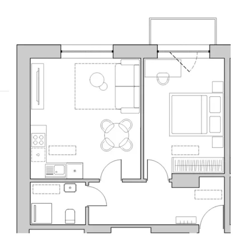 2 POKOJOWE MIESZKANIE 43 M2 BLISKO CENTRUM miniaturka 7